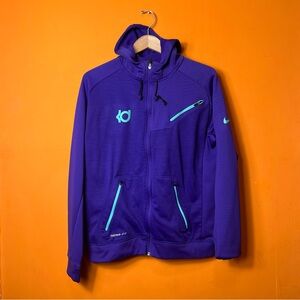 Nike Therma Fit Purple Hoodie Active Jacket Mens Sz L Basketball Gym Running